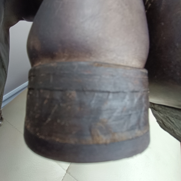 Frye Melissa Brown Leather Pull-on Knee High Cowboy Boots Size 8.5 B - Picture 9 of 14